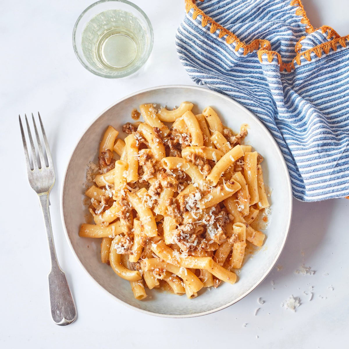 Tortiglioni with Abruzzi Sausage & Porcini Mushroom